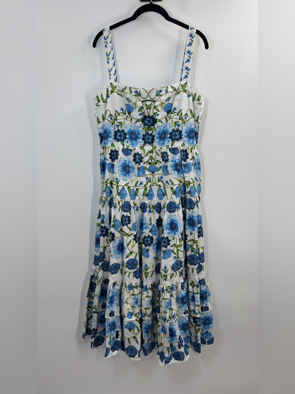 BORGO DE NOR Daniela Tiered Floral-Print Cotton Midi Dress UK14/US 8 - Picture 8 of 9